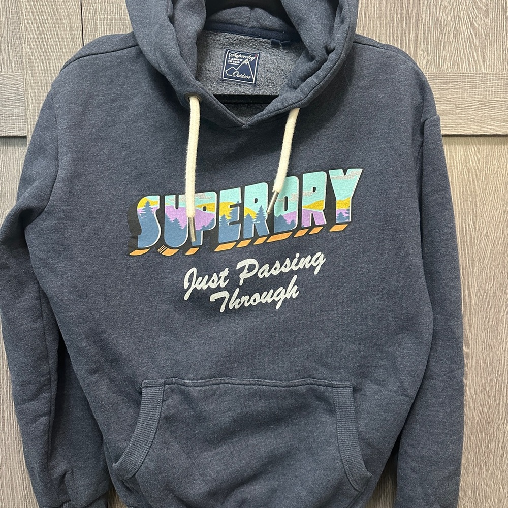 Superdry Gray Sweatshirt Casual Comfort Cotton Blend